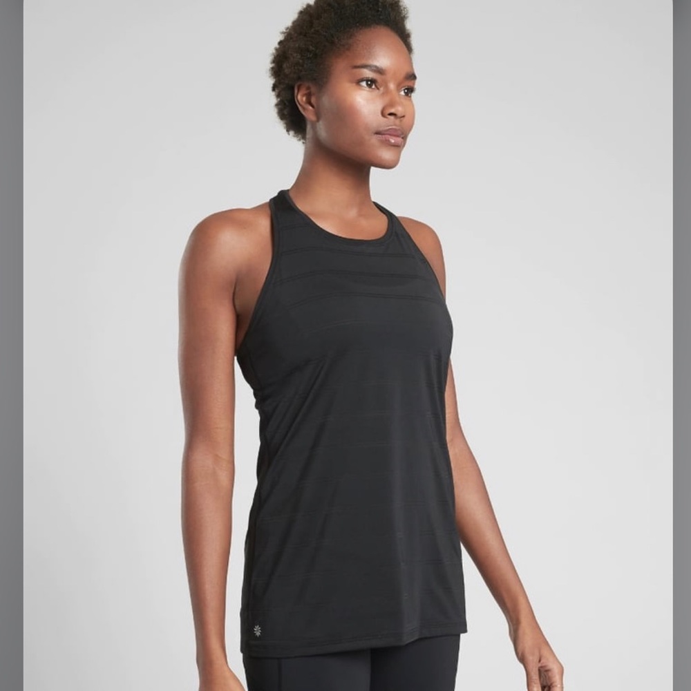NWT Athleta High Neck Chi Double Stripe Tank